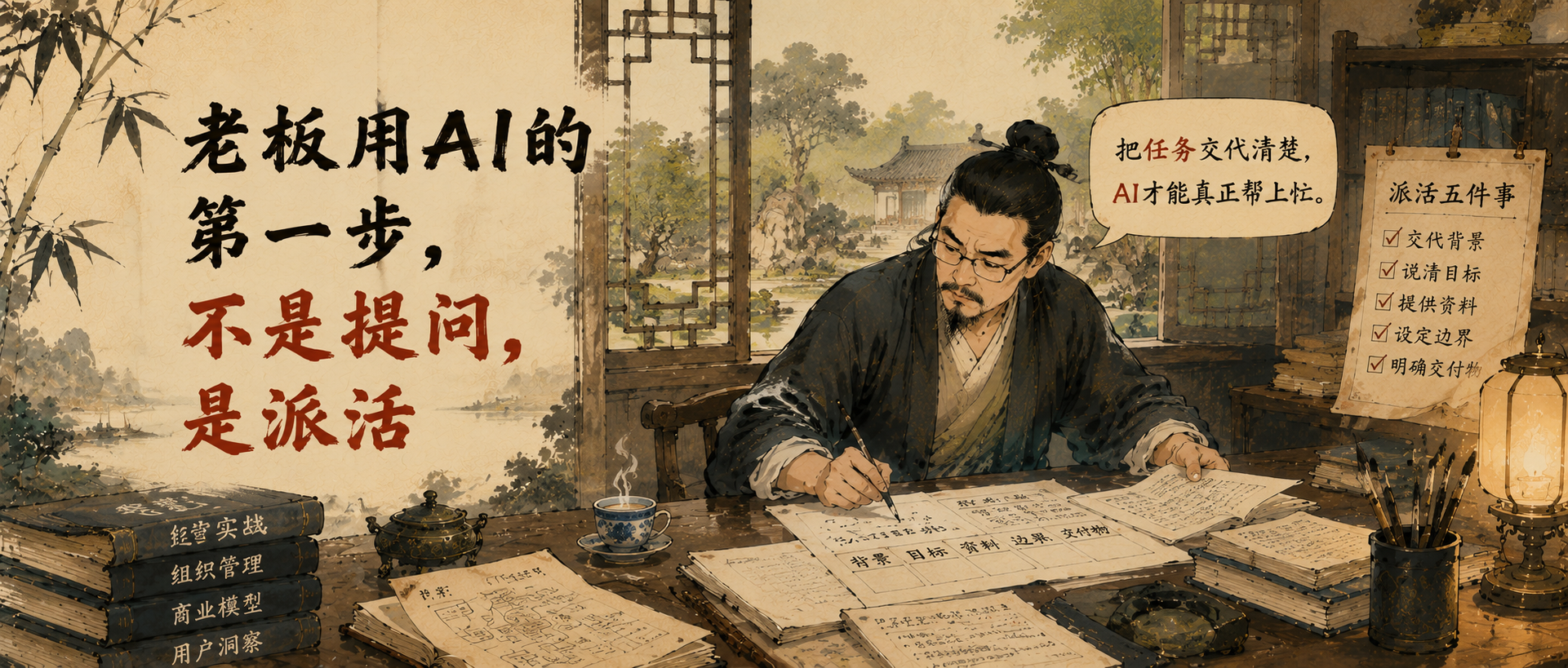 老板用 AI 的第一步,不是提问,是派活