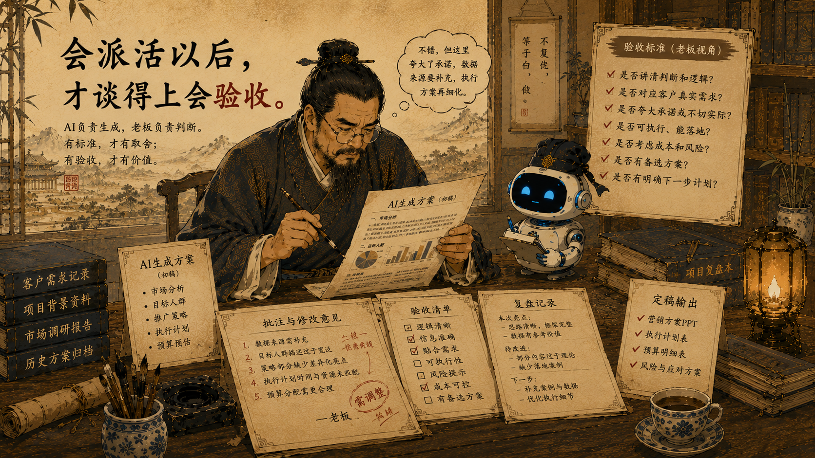 会派活以后,才谈得上会验收