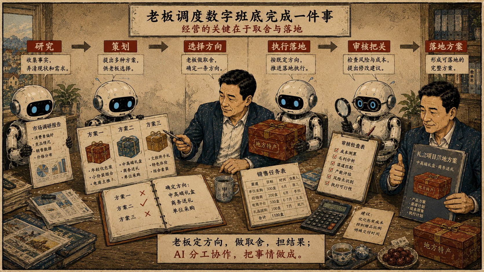 老板AI化第二步:别找万能助手,先搭自己的数字班底